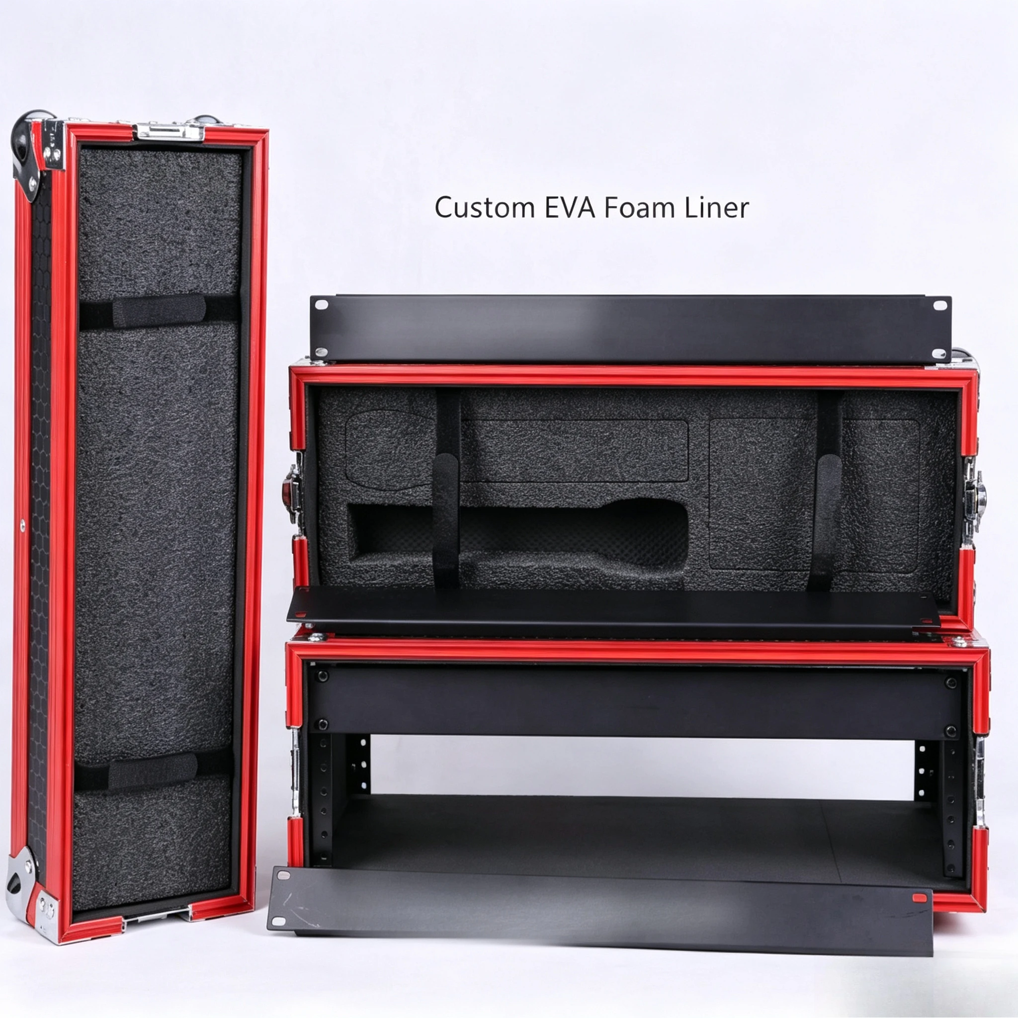 3U Draagbare Draadloze Microfoon Flightcase Schokbestendige Harde Opbergbox Beschermende Uitrusting Case voor Buitenpodium Live Show