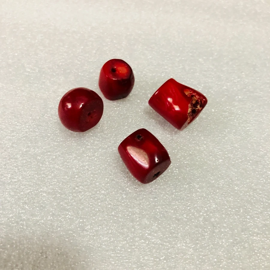 Wholesale AB Quality Natural Coral Beads 10pcs/pack Red Sea Bamboo Coral Loose Bead Pendant,for Jewelry DIY
