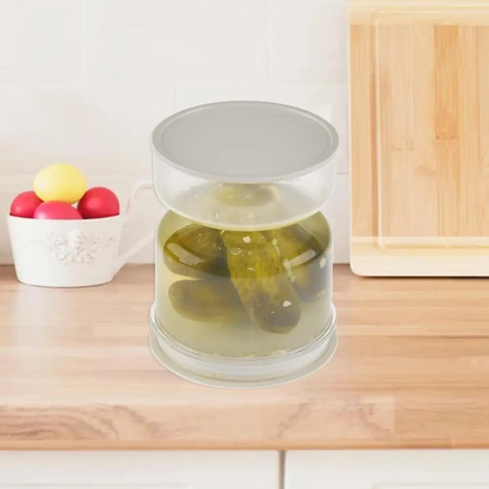 Innovative Pickle Jar Fine Workmanship Olives Jar Plastic Pickle Organizer Hourglass Design Sealed Olives Container for Home