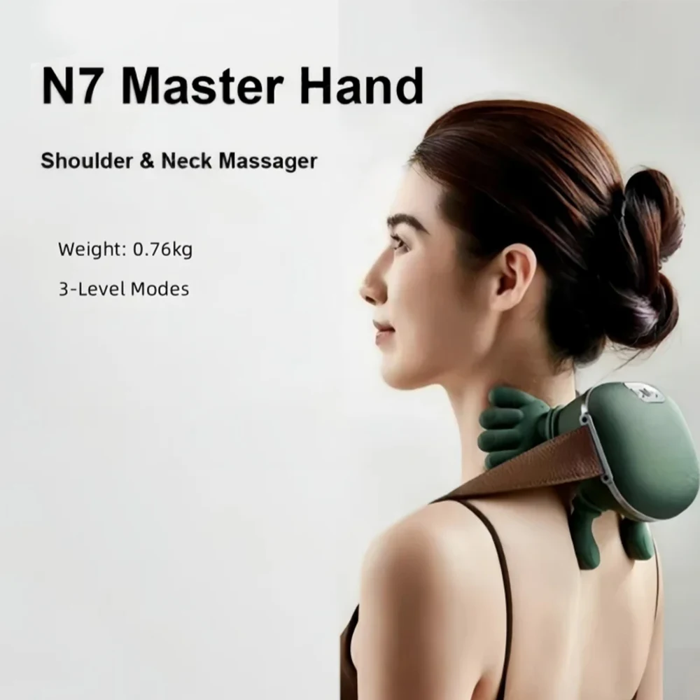 

2026 New Neck Massager Finger Pressure Shiatsu Neck Back and Shoulder Massager Electric Kneading Neck Deep Massage Muscle Relax
