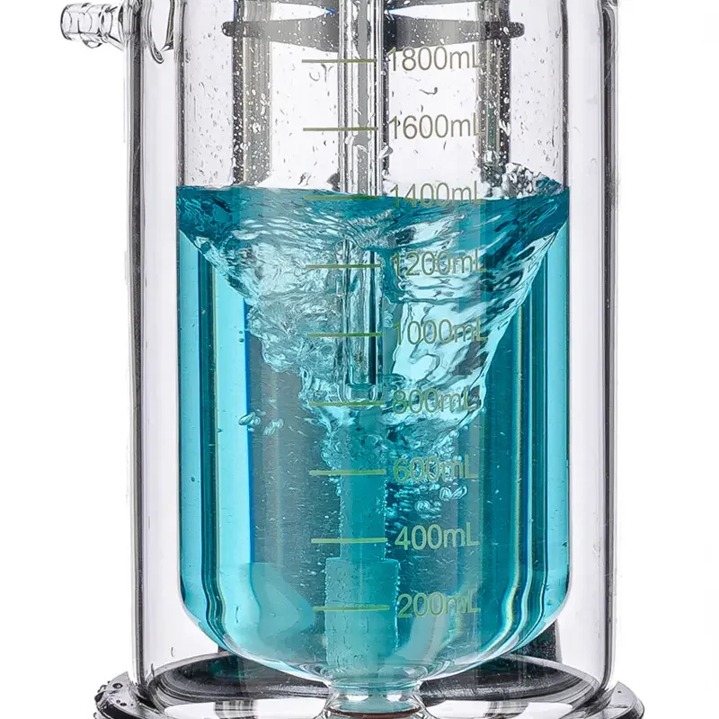 5L High glass jacketed mixing glass reactor reaction