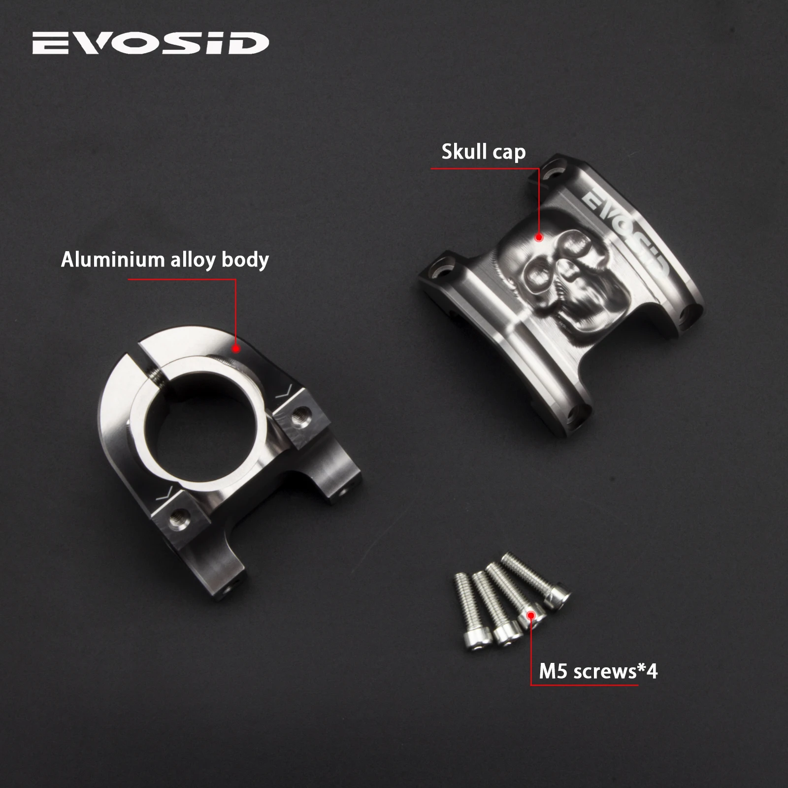 EVOSID MTB Bike Stem 31.8mm High Strength Aluminum Alloy Mountain Bicycle Handlebar Bridge Road Bike Rise Racing DH/AM/XC Stem