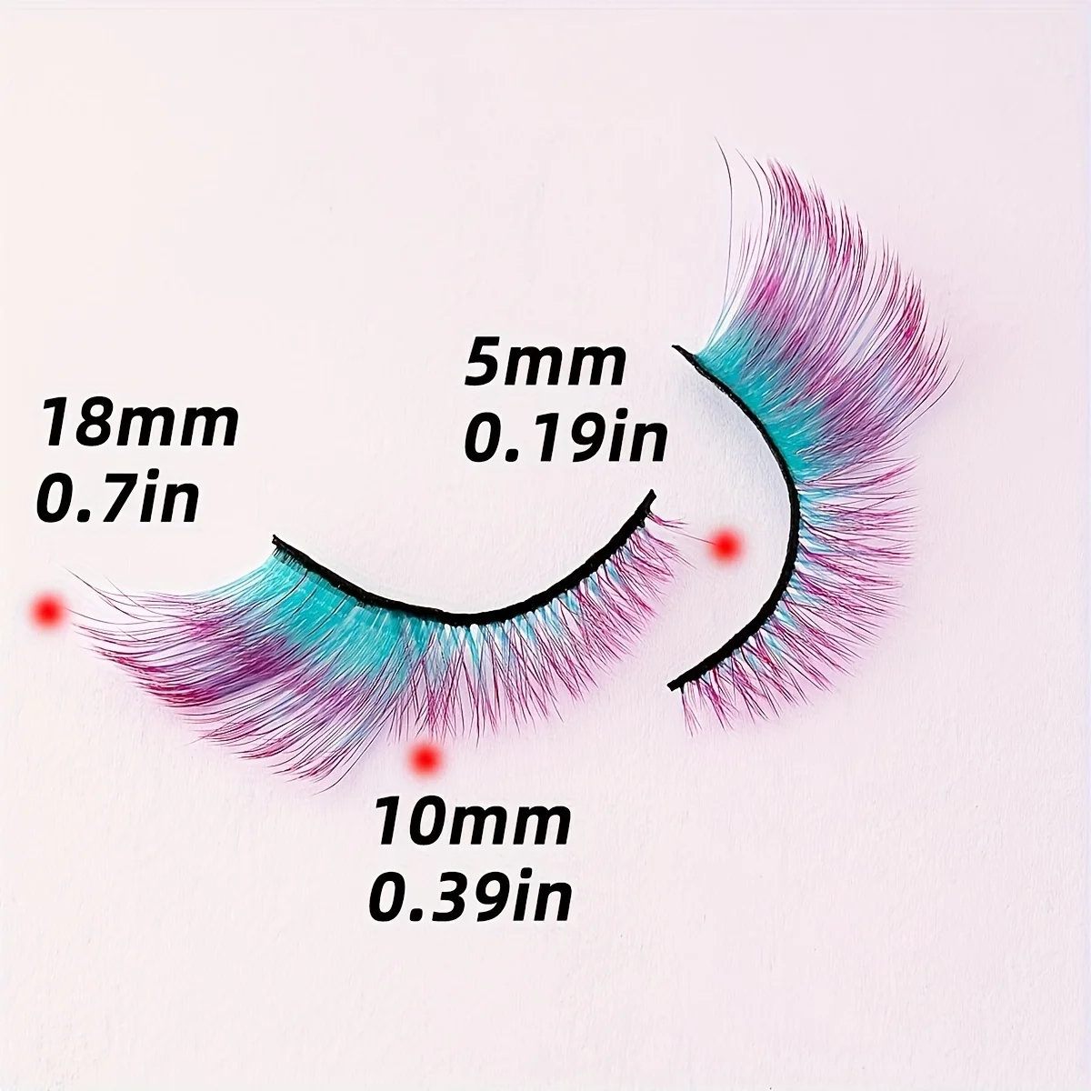 5 Pairs Colored Lashes Cat Eye False Lashes Faux Mink Lashes With Color Natural Fluffy Eyelashes suited Cosplay Makeup Tool