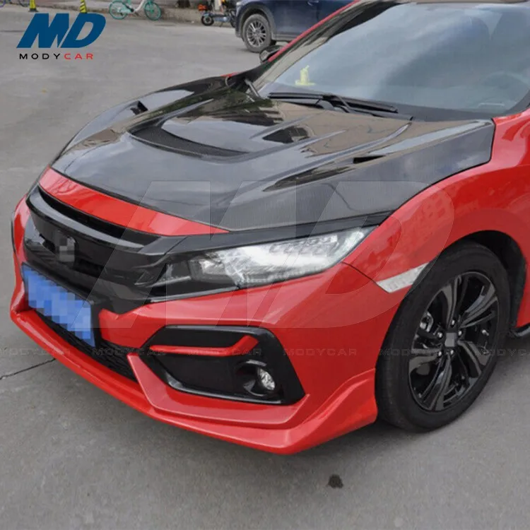 Vrs Style Carbon Fiber Hood For 2018-2021 Honda Civic Type-r Fk8