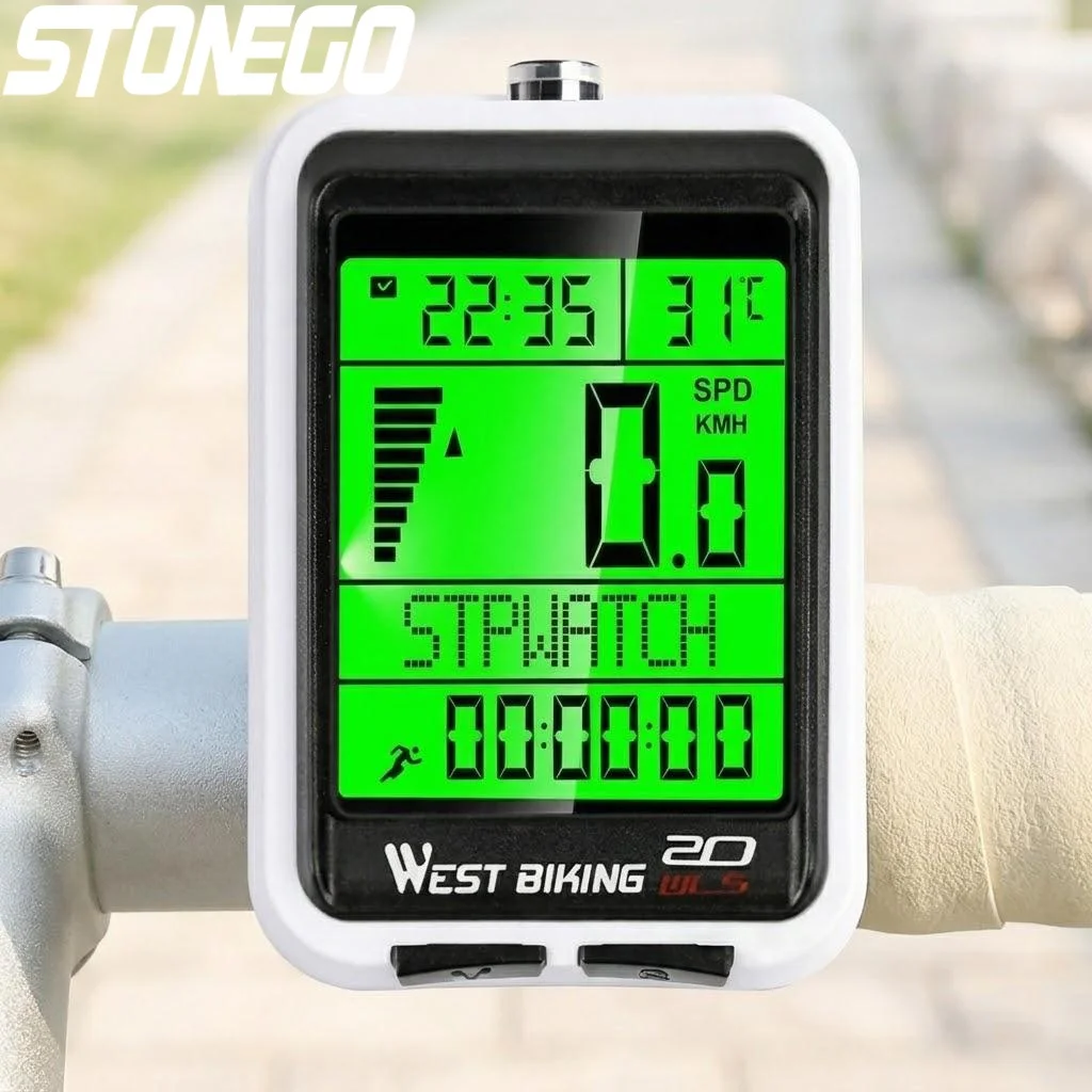 

Водонепроницаемый беспроводной велокомпьютер с ЖК-дисплеем, спидометр, одометр, многофункциональный аксессуар для велосипеда, 5 языков, велосипедное оборудование