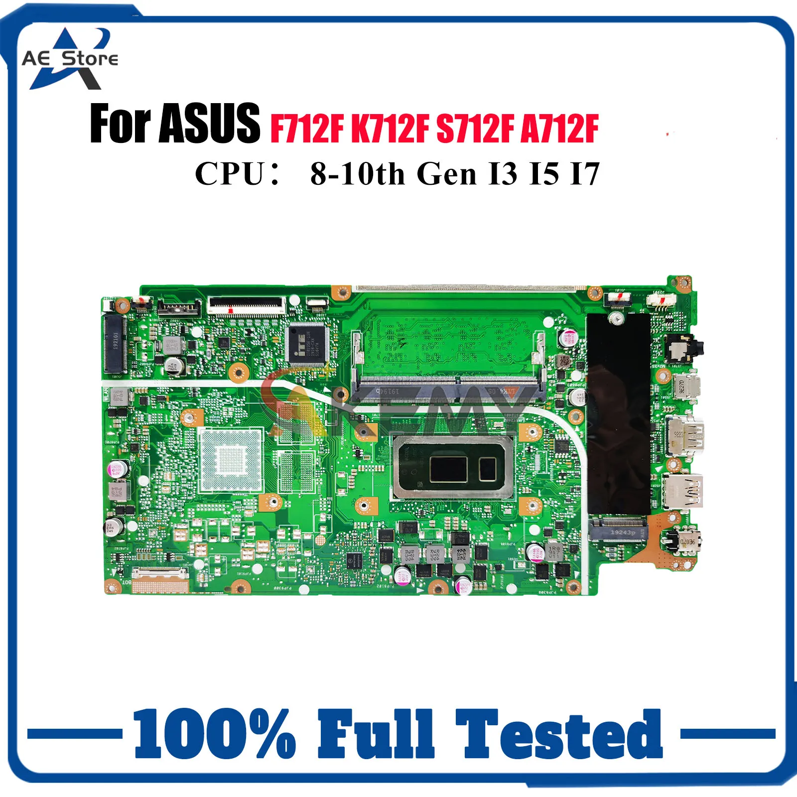 

X712FA Материнская плата для ноутбука ASUS X712FB X712F F712F S712F X712FJG X712FL K712F X712FF A712F X712FJ Материнская плата с процессором I3 I5 I7