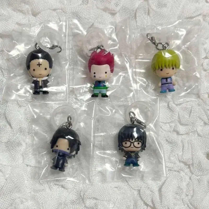 

New Bandai Original 5pcs Gashapon めじるしアクセサリー Hunter×Hunter クロロ ヒソカ フェイタンToys For Kids Gift Collectible Model Ornaments