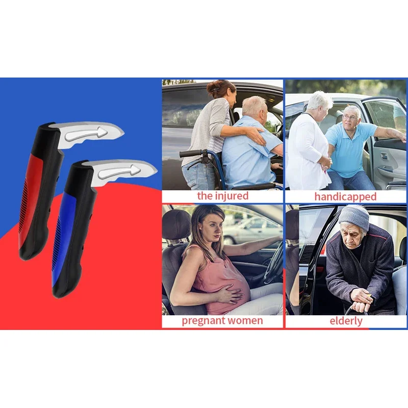 مقبض السيارة قصب باب السيارة مقبض إمساك حامل مساعدة التنقل أداة مساعدة ملحقات السيارات للأطفال المسنين الأسود