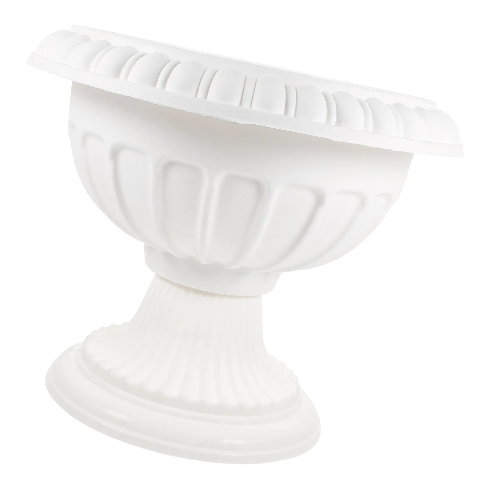 Vintage Roman Urn Flower Pot Heavy Duty Plastic Planter for Outdoor Plants Front Porch Doorway Wedding Event Decoration Garden