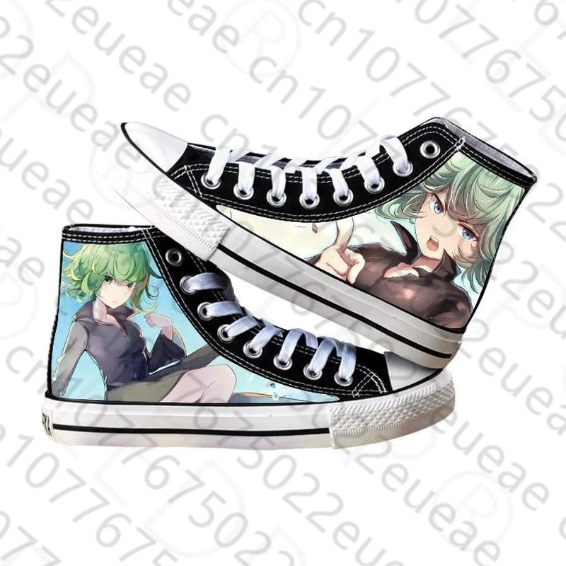 Unisex Anime One PUNCH-Man Saitama Impressão High Top Canvas Shoes, Low Flat, Casual Duck Sneakers, Primavera, Novo