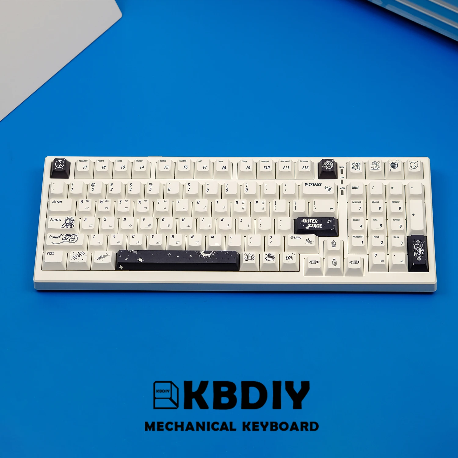 

KBDiy 143 клавиш/комплект PBT корейские колпачки клавиш белый колпачок для клавиш внешнего пространства для клавиатуры материал Вишневый профиль ISO для 68/75/84/87/96/104