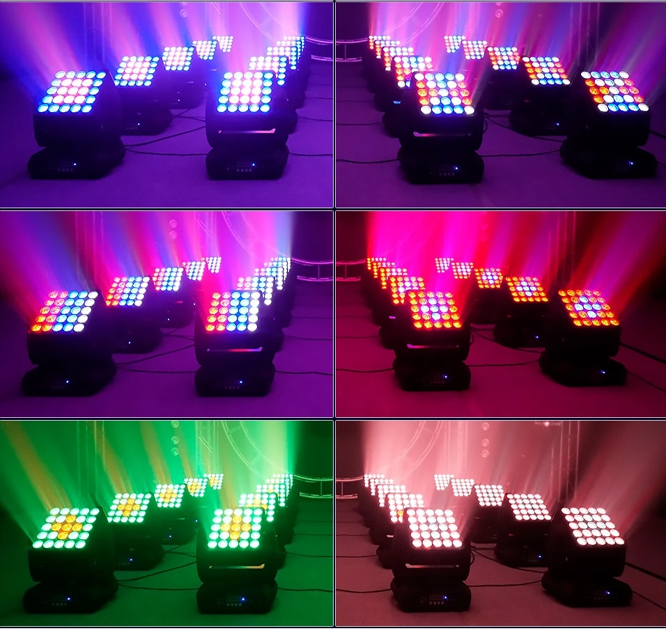 forHot New Matrix 5*5 Rgbw Pattern Beam Effect 25*15W Matrix Moving Head Lights Wash Lights 25 Bulbs Dyeing Light