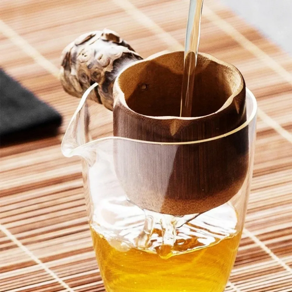 New Natural Bamboo Tea Strainer Mesh Chinese Style Infuser Filter Infusor Tea Tools Sieve Colander Gadgets