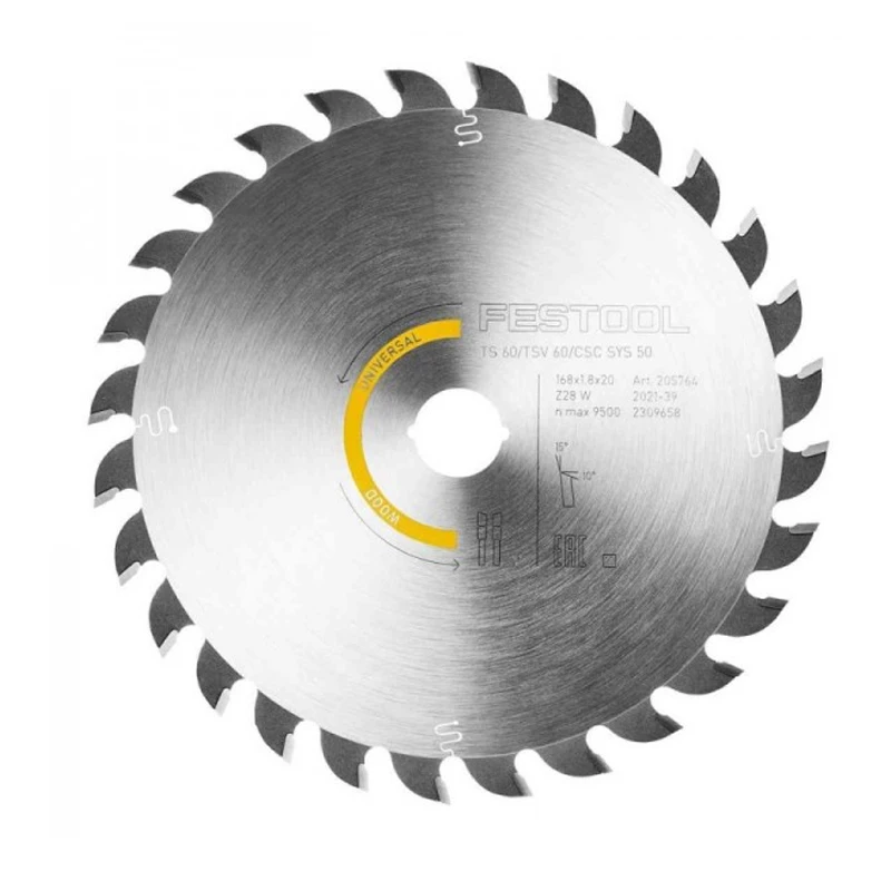 FESTOOL 205764 Universal Wood Saw Blade 168x1.8x20x28Tooth High Quality Steel Sharp Cuting Circular Saw Blade Tool Accessories