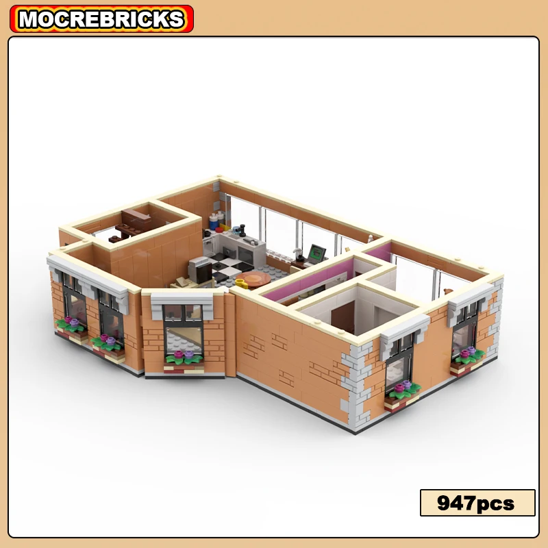 Star Movie Architecture Situation Comedy Suite  Apartment Modular Building Block Assembly Model Brick Display Interior Toys Gift