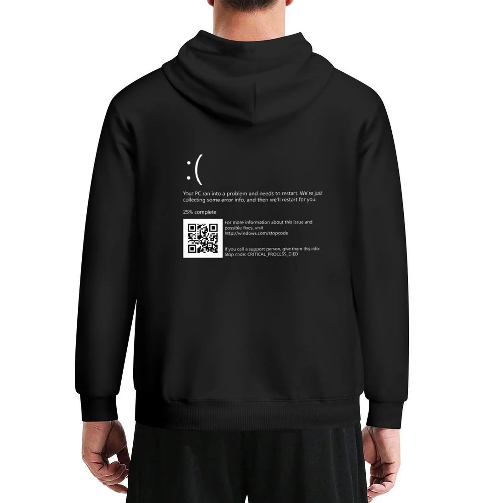 

BSOD - Blue screen of death Windows 10 Hoodie mens clothes graphic t shirts men autumn men's sweat-shirt graphic hoodies