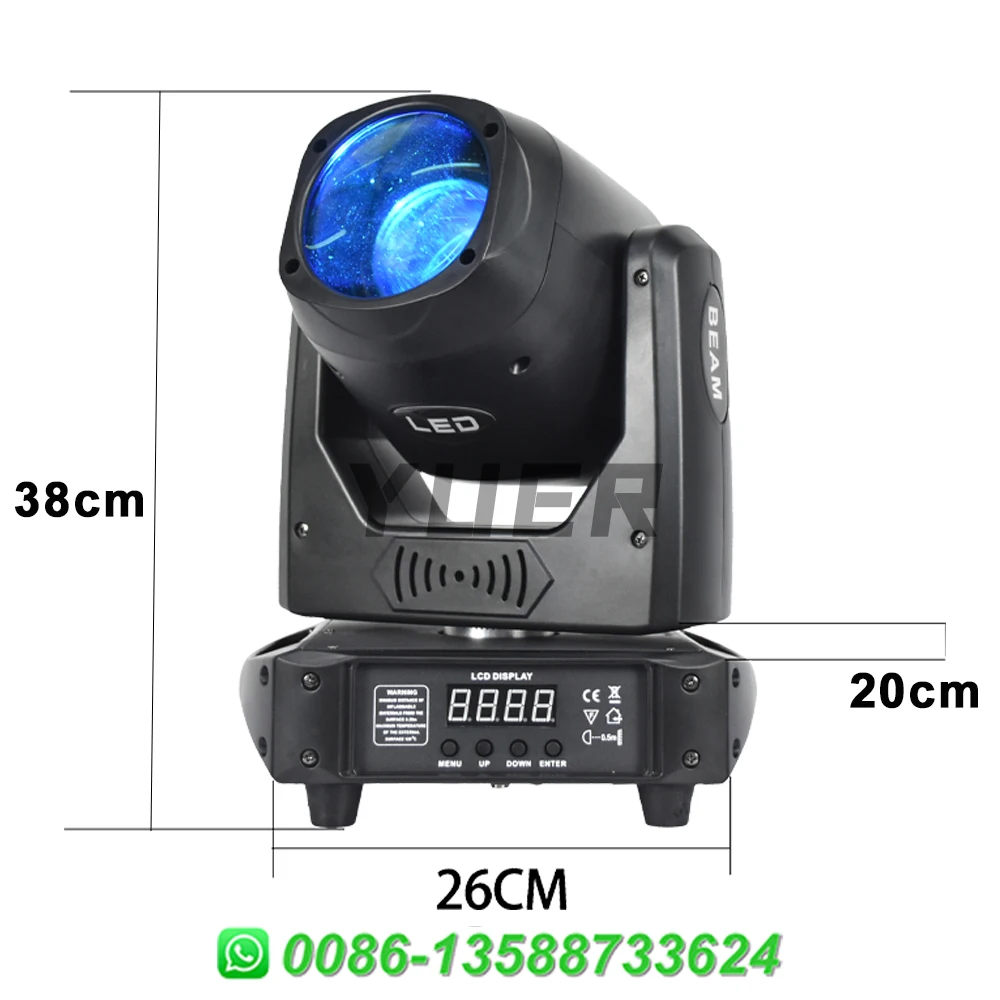 Imagem -03 - Yuer-led Feixe Ponto Movendo Cabeça Luz 18 Prismas Gobos 150w Dmx512 dj Disco Party Wedding Club Bar Palco Iluminação Lâmpada