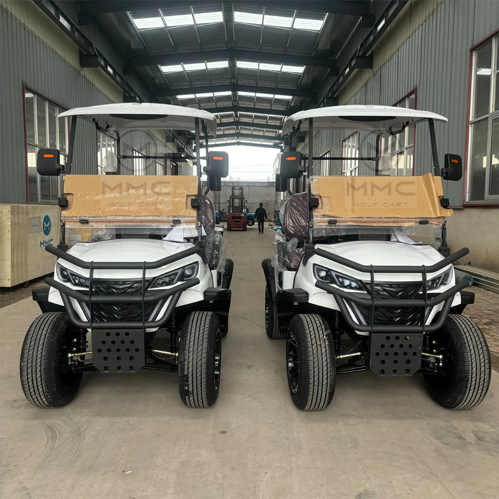 الفاخرة عالية الجودة 2 مقعد عربات الغولف الكهربائية الليثيوم فائدة مركبة سيارة الغولف الصيد عربات التي تجرها الدواب #2