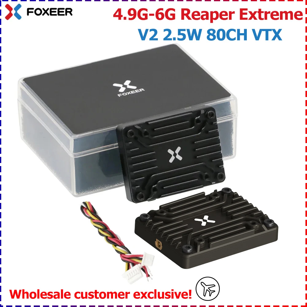 

Foxeer Reaper Extreme V2 2.5W 4.9G-6G 80CH VTX Video Transmitter For DIY Parts FPV Freestyle Racing Drone