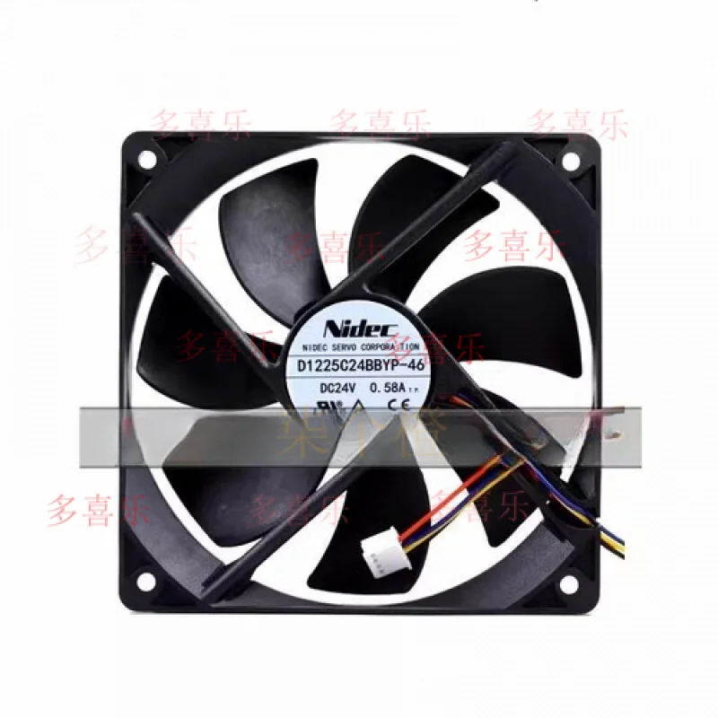 

EE для Nidec D1225C24BBYP-46 DC24V 0.58A 4-контактный бесшумный охлаждающий вентилятор