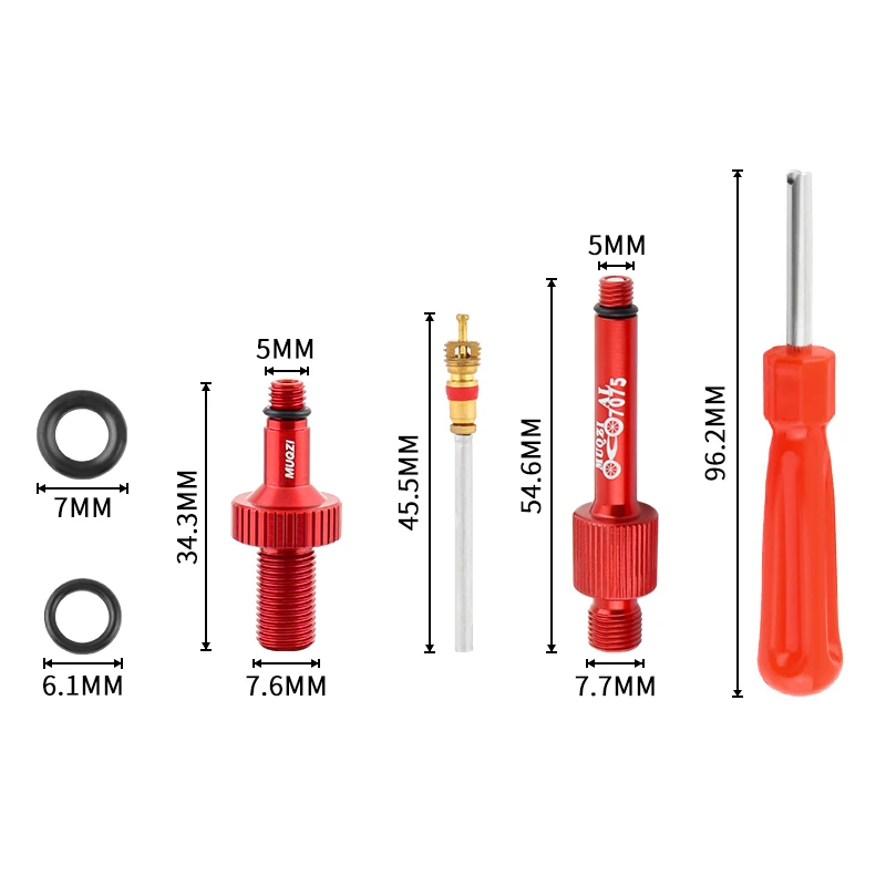 MUQZI MTB Bike Rear Shock Absorber Valve Core Adapter Suspension Parts  Repair Tools Anti-Leakage Aluminum Alloy Converter