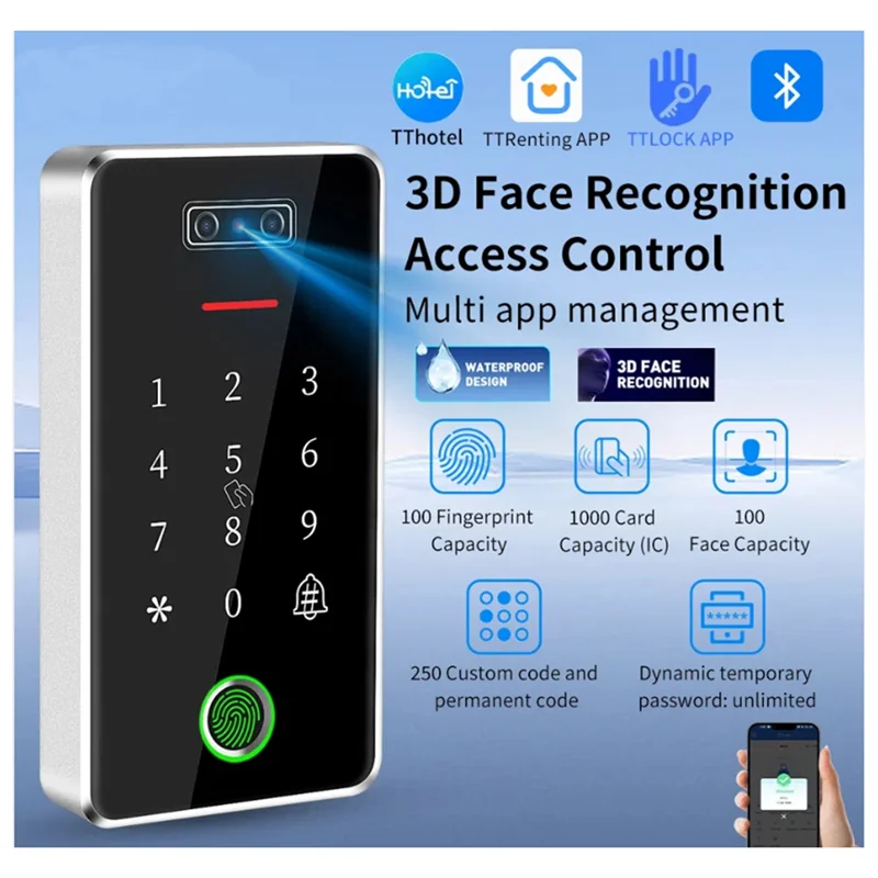 AAAEL-Tongtong TTLOCK Facial Fingerprint Waterproof Access Control Electric Bolt Lock Magnetic Lock