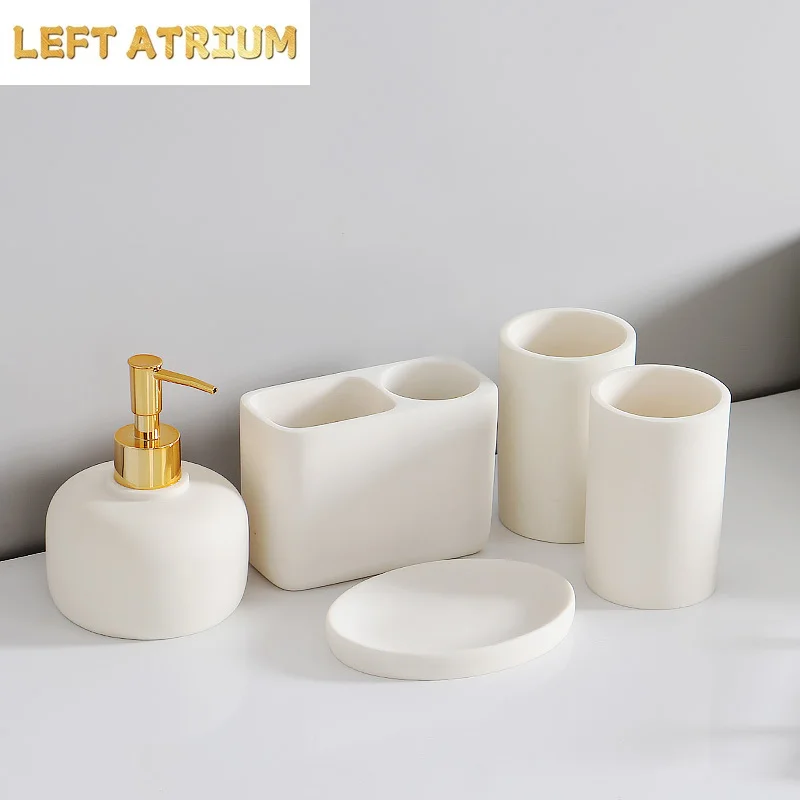 household-soap-dispenser-bathroom-supplies-resin-toothbrush-holder-shampoo-bottle-soap-box-toothpaste-dispenser
