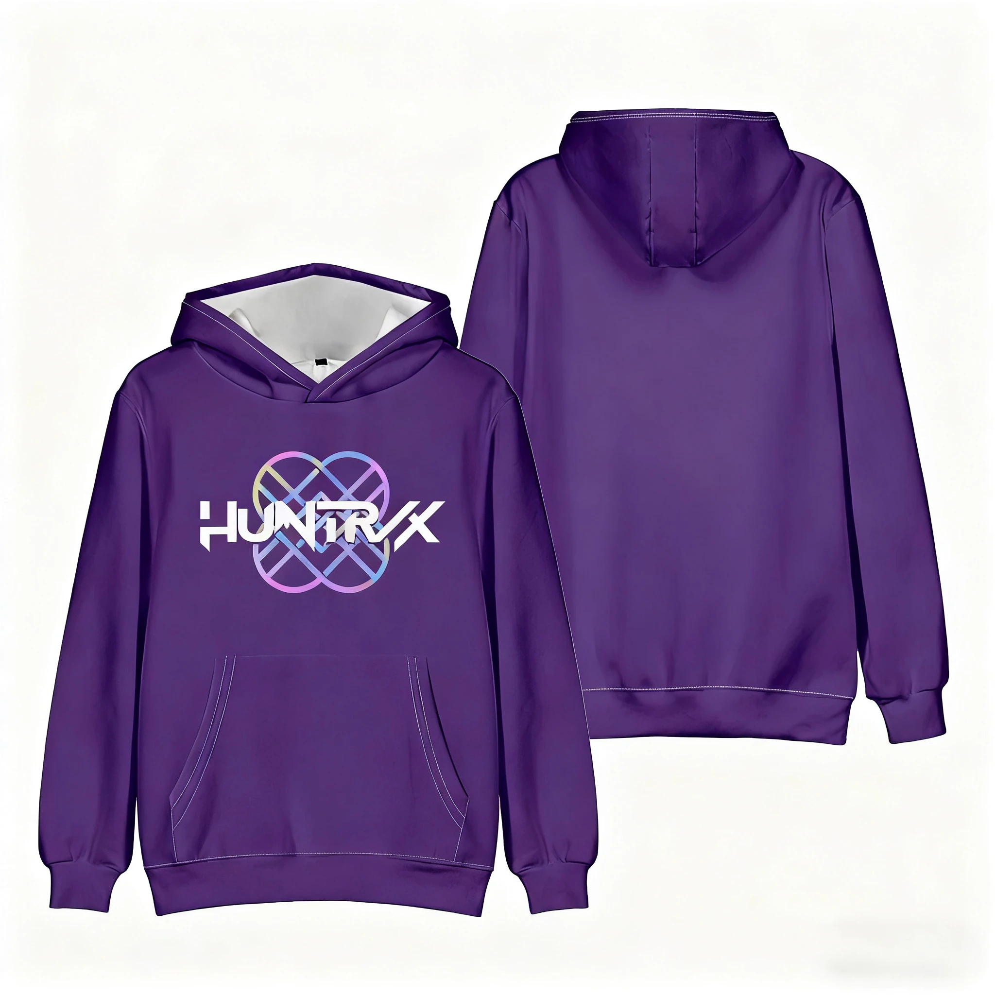 سترة بغطاء للرأس برسومات K POP Hunt The Witch، سويت شيرت عصري للجنسين والأطفال مطبوع، ضروري للنمط اليومي في الخريف والشتاء