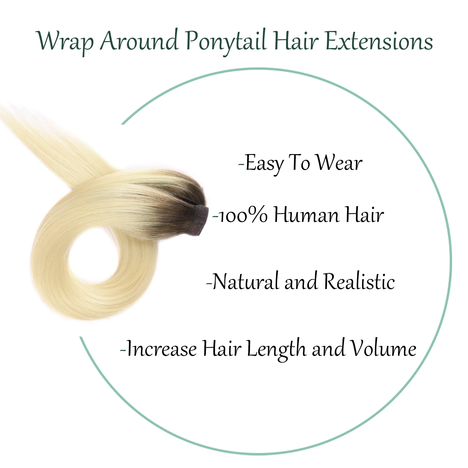 Ombre Ash Brown to Platinum Bl - огляд і ціна Seamless Clip In Hair Extensions Human Hair