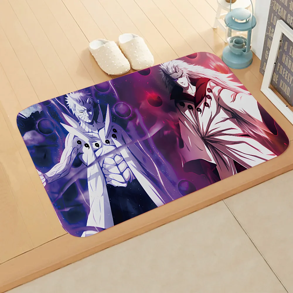 Anime N-NaruTO Floor Mat Graphic Printed Flannel Doormats For Bathroom Kitchen Entrance Carpet Home Decor