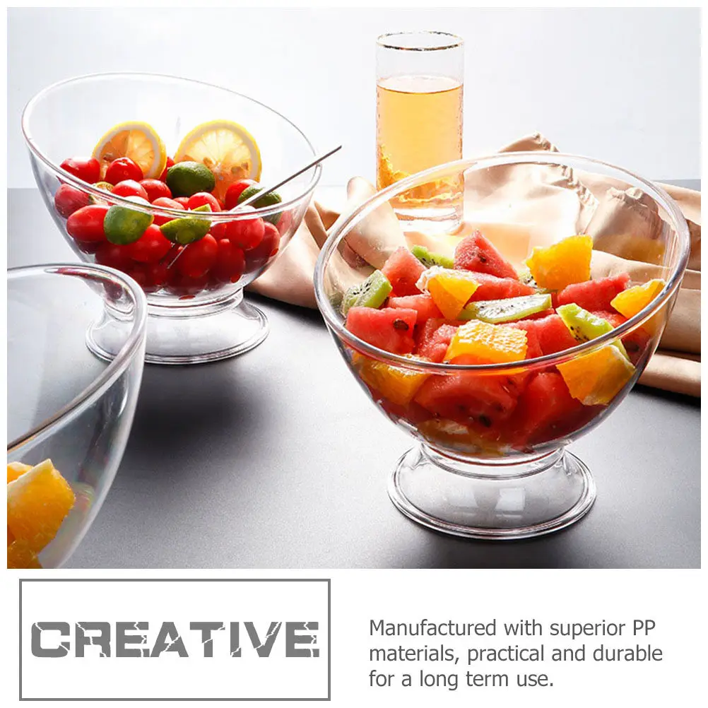 Japanese Style Salad Bowl Elegant Oblique Shape Multi-Functional Fruit Dessert Serving Salad Bowl Fruits Container view 5