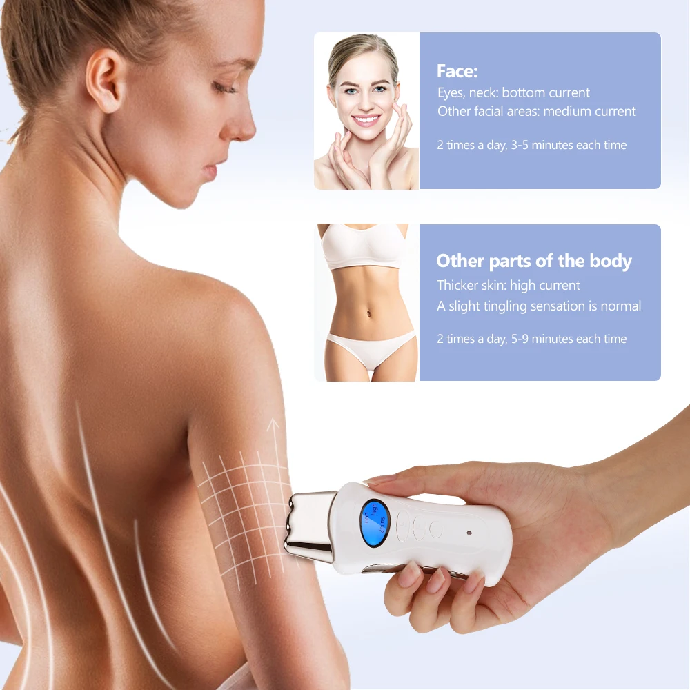 Galvanic Facial Machine Microcurrent Skin Rejuvenate Tightening Anti-Wrinkles Face Lifting Machine Skin Care Tool Body Slimming