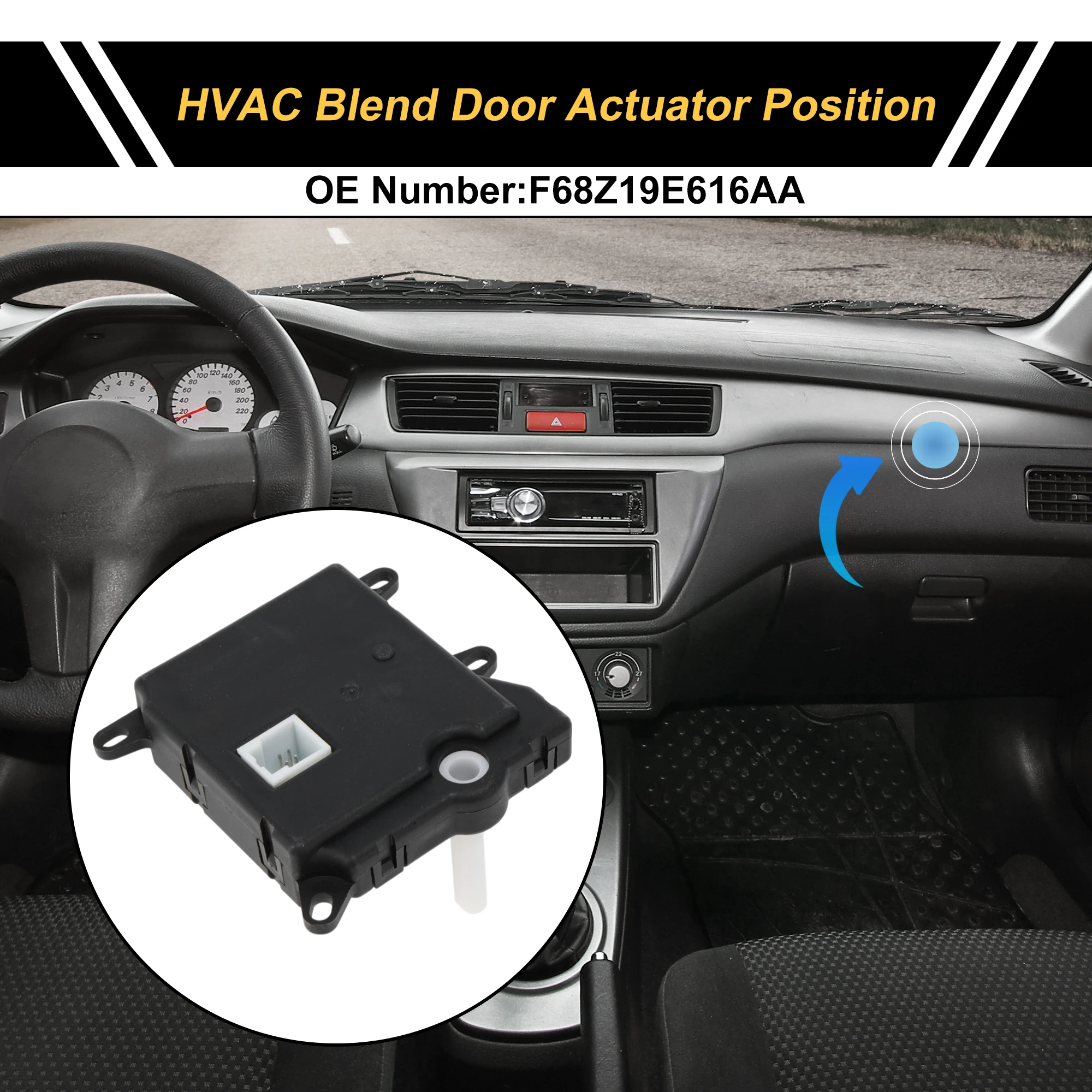 

Привод двери смеси обогревателя UXCELL HVAC для Ford E-450 2006-2015 No F68Z19E616AA