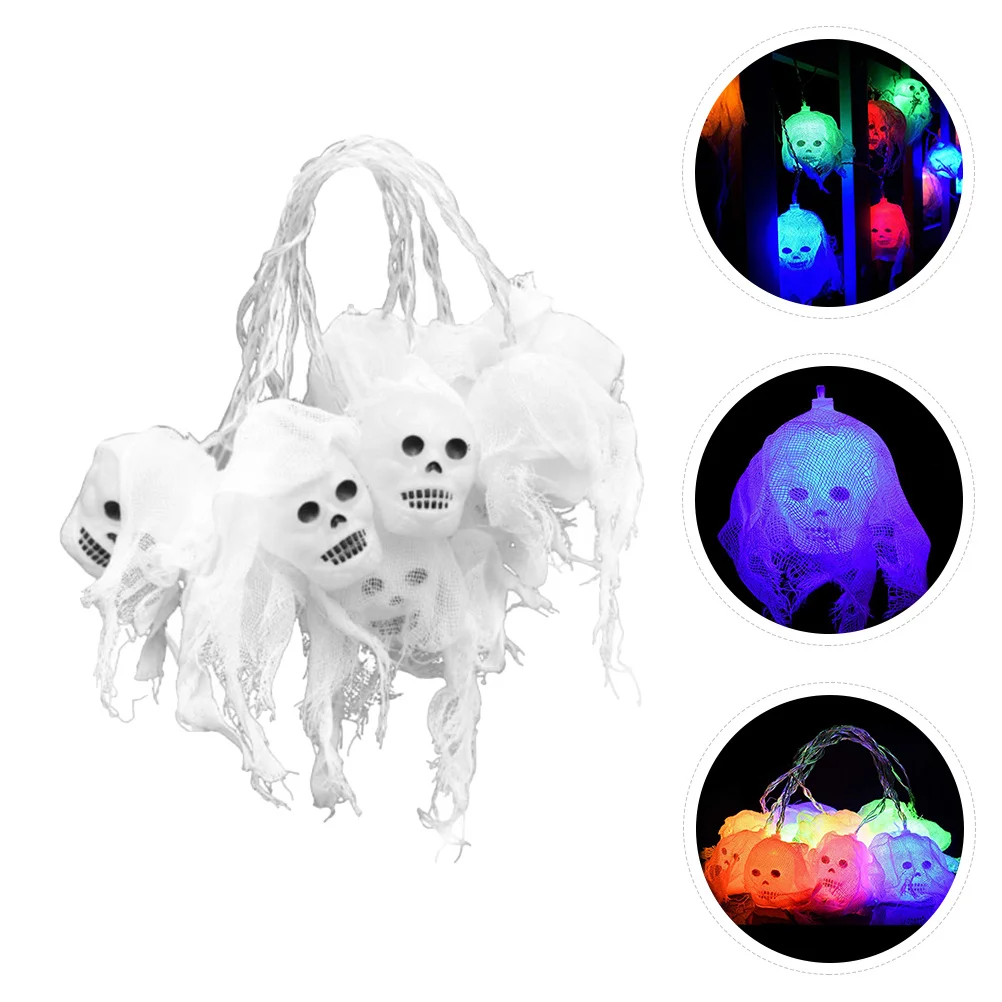 1 مجموعة Led أضواء الجمجمة سلسلة مصابيح ديكور الهالوين تصميم الشاش للمنزل حفلة بار مطعم مول في الهواء الطلق المشهد الداخلي #1
