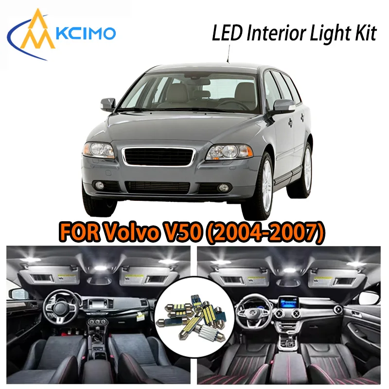 

KCIMO For Volvo V50 (2004-2007) Premium LED Interior Kit - 2 Colors , Quick Installation, Long-Lasting