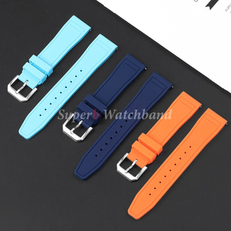 قسط الأربطة المطاطية الإفراج السريع أشرطة ساعة اليد ل IWC الطيار البرتغال بورتوفينو 20 مللي متر 21 مللي متر 22 مللي متر أساور رياضية مقاومة للماء