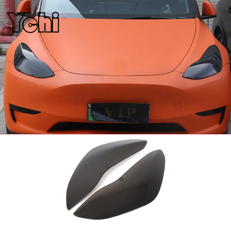 

ABS Black For Tesla Model 3 For Tesla Model Y 2016-2022 Car Headlight Protective Cover Headlamp Housing Cover Car Accessories