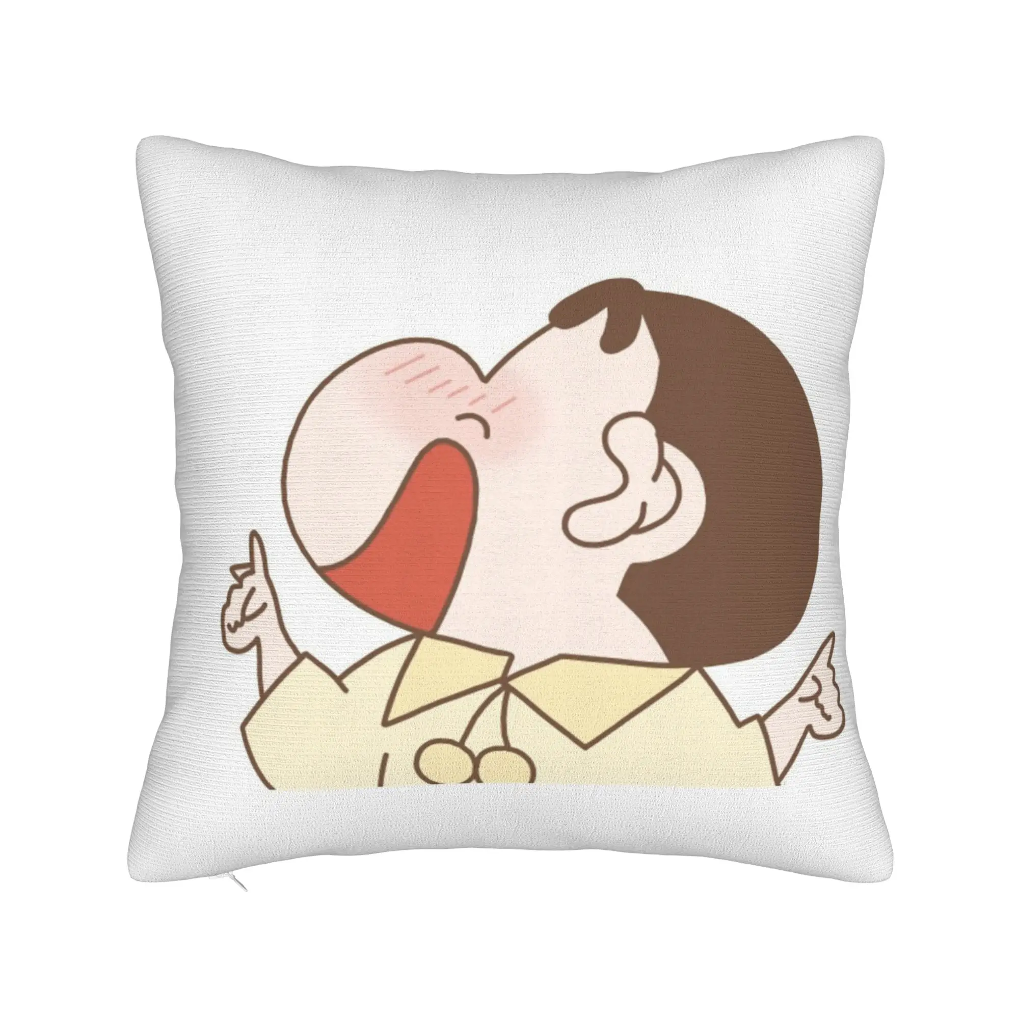 Crayon Shin Chans Pillowcase  Printing Cushion Cover Decor Japan Retro Anime Cartoon Throw Pillow Case Cover Home Square 40*40cm