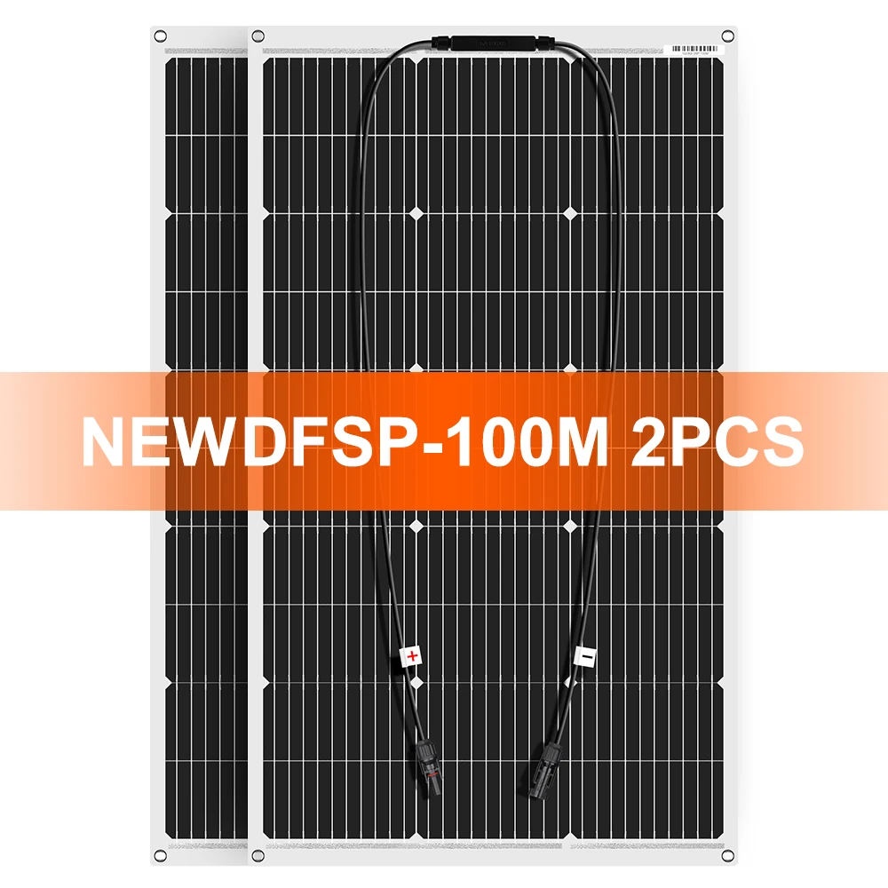 DOKIO 18V 100W/200W/400W Flexibele Zonnepanelen Waterdicht Monokristallijn Zonnepaneel Camping RV thuis Lading 12V - afbeelding 1