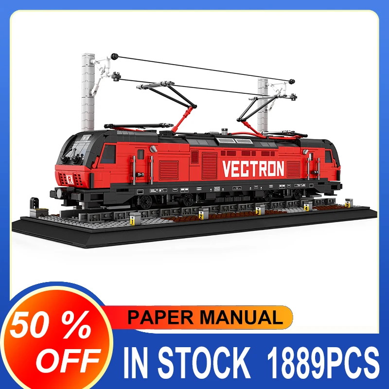 

Reobrix MOC 66019 Vectron European Electric City Passenger Train Model 1889PCS Building Blocks Brick Toys for Chridren Kids Gift