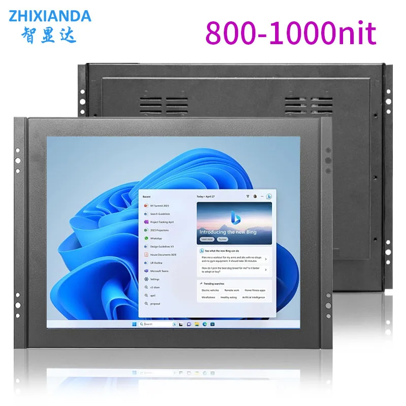 

High Brightness 800cd/m² 12 Inch 1024x768 Open Frame Industrial Lcd Touch Screen Monitor Display VGA/AV/BNC/HDMI/USB For outdoor