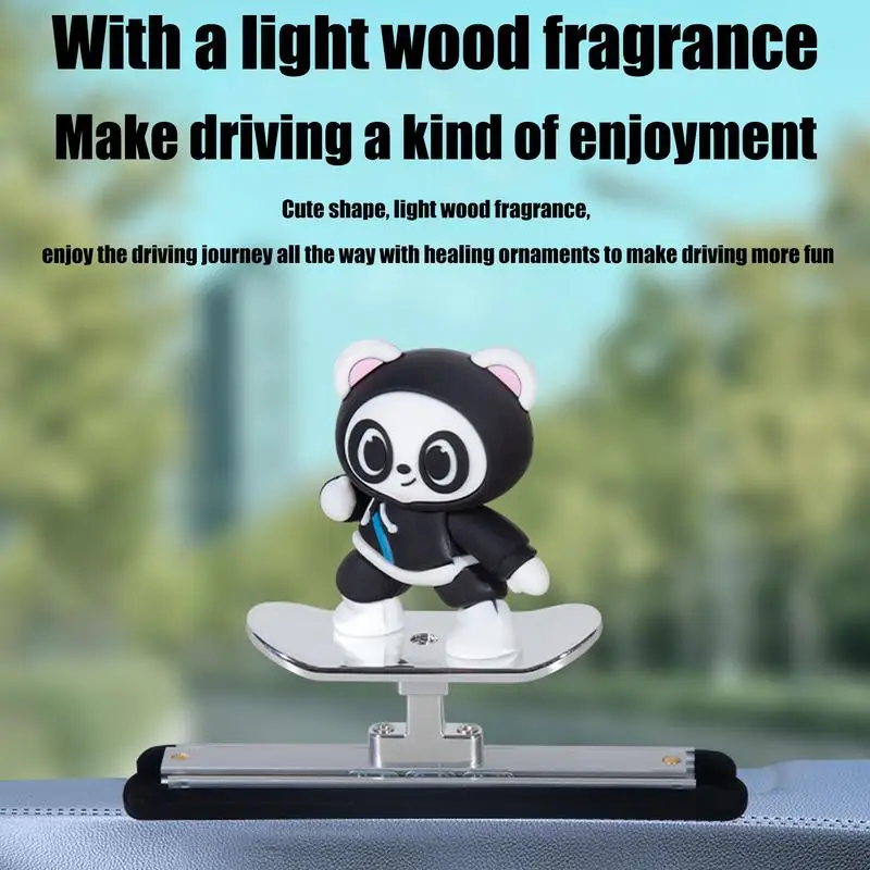 Car Interior Figure Auto Skateboard Bear Screen Display Decor Skateboard Elements Car Accessories Decor For Center Console Under