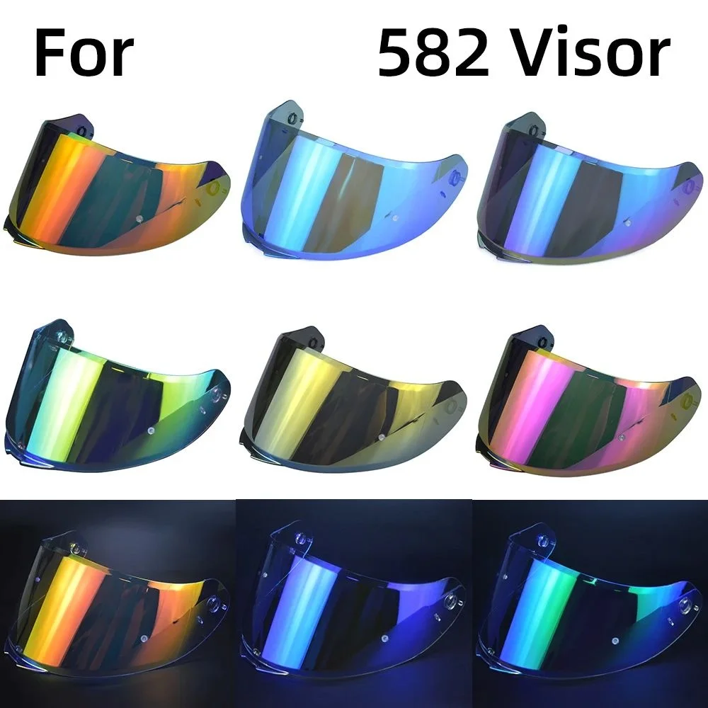 

Motorcycle Accessories Helmet Visor For 582 Motorbike Accessories Parts Glass Electroplated Lenses