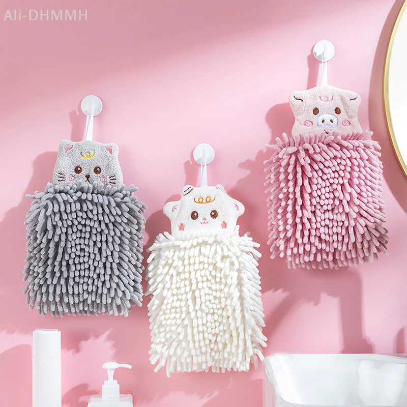 Aan de muur gemonteerde veeghanddoek Superabsorberend sneldrogend Chenille-reinigingsdoekje Keuken Badkamerbenodigdheden