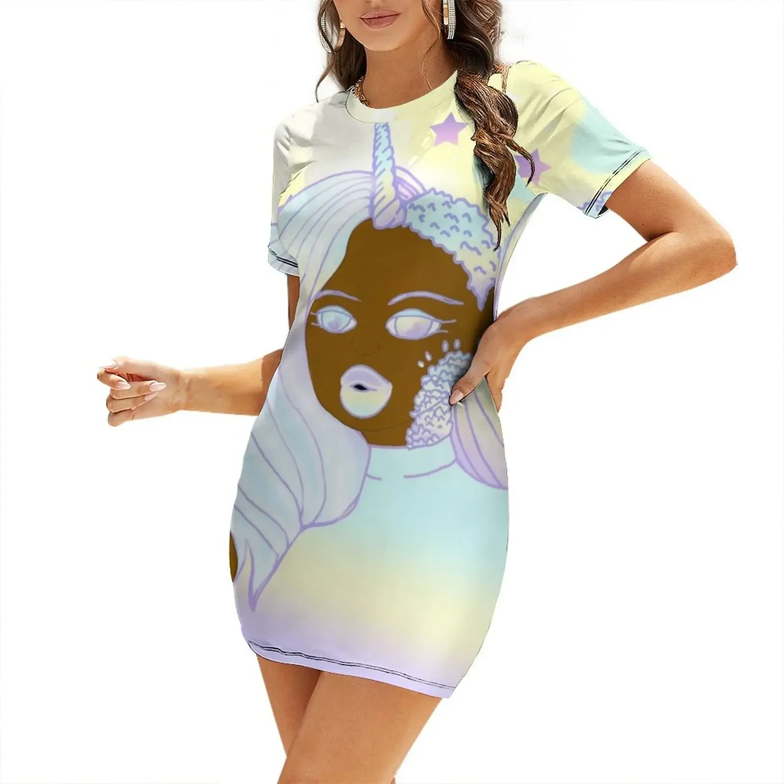 

The Star Unicorn Short-Sleeved Dress prom dresses dresses for women 2025 luxury woman evening dress Dress