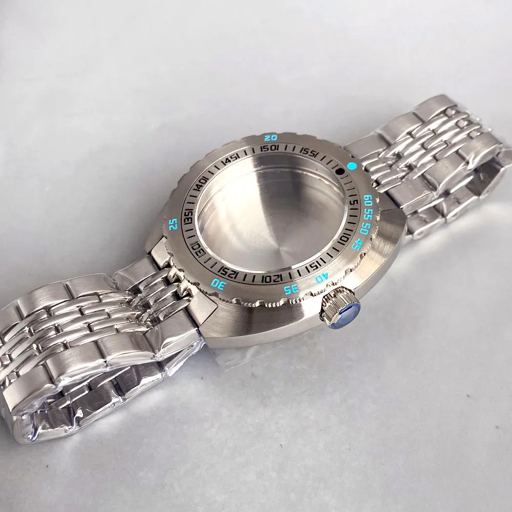 42mm Steel Bezel Sapphire Stainless Steel Dive Watch Case 200m Waterproof For NH34 NH35 NH36 NH38 ETA2824 PT5000 Automatic Move