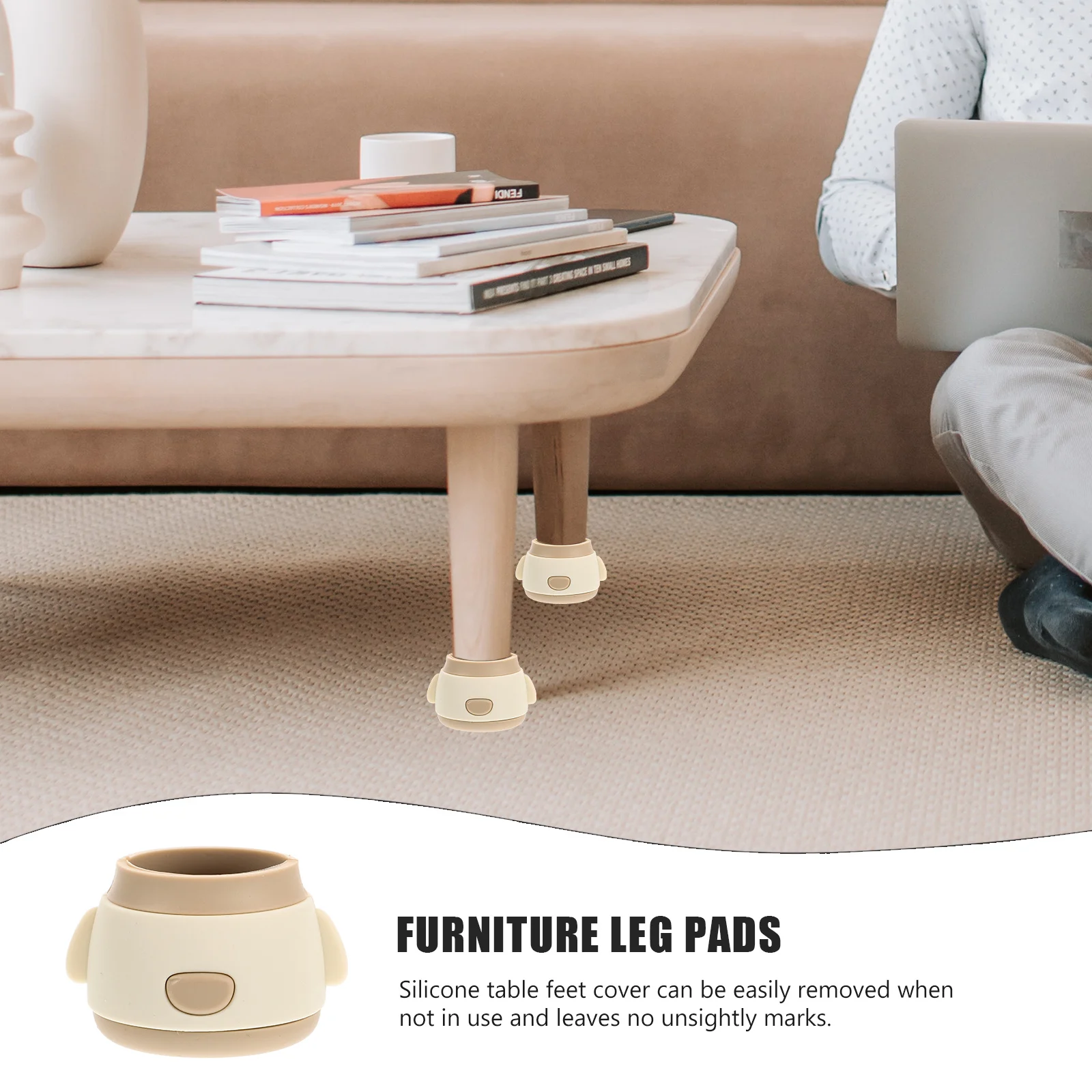 Protectores de patas de mesa de silicona, cubiertas para pies de muebles, almohadillas antideslizantes impermeables para patas de silla, protectores de suelo, almohadillas para pies de mesa, 4 Uds.