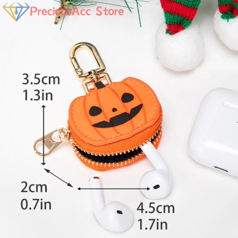 Halloween Geldbörse Schlüsselanhänger Thema Kürbis/Spinnennetz Charm Anhänger Schlüsselanhänger Schmuck für Mädchen Frauen Geschenktüte Dekoration