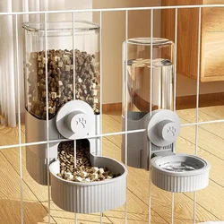 new tepy Hanging Automatic Pet Food Feeder/Water Dispenser, Gravity Cat Auto Feeder Waterer Set With Container Bowl For Cage