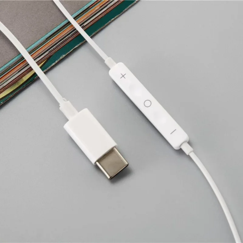 유형 C 헤드셋 스테레오 음악 이어 버드 유선 헤드폰 (삼성 Galaxy S23 S22 S21 Ultra S20 Note 10 for huawei phone 용 마이크 포함)